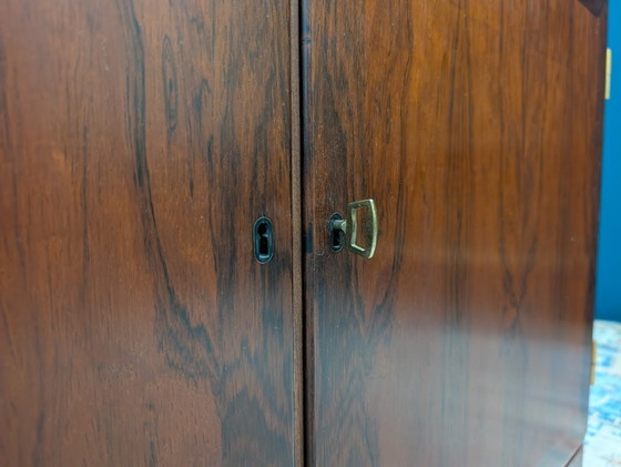 Image 1 of Meuble vinyle vintage en palissandre, fabriqué par Kai Winding pour P. Jeppesen Mobelfabrik, années 1960