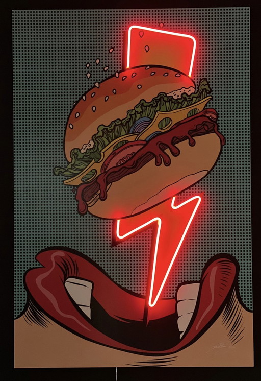 Lámpara LED de pared con diseño de hamburguesa Flash de Ledmansion