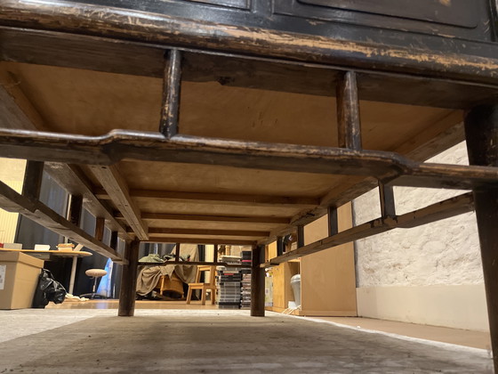 Image 1 of Cama/opio de madera de olmo al estilo de las dinastías Ming y Qing chinas