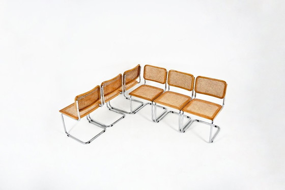 Image 1 of Dining Chairs Style B32 by Marcel Breuer, Set of 6