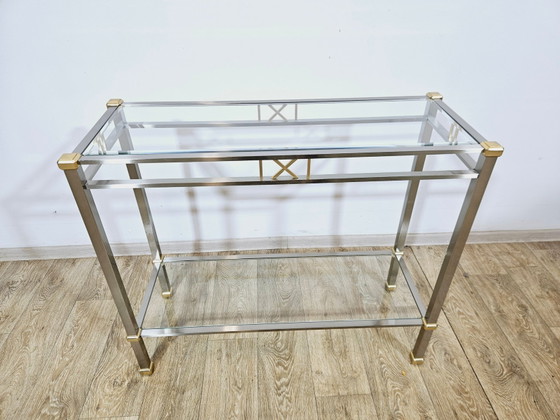 Hollywood Regency Konsolentisch – Metal, Chrome (photo 7 of 15)