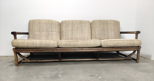 Vintage design rattan sofa from McGuire