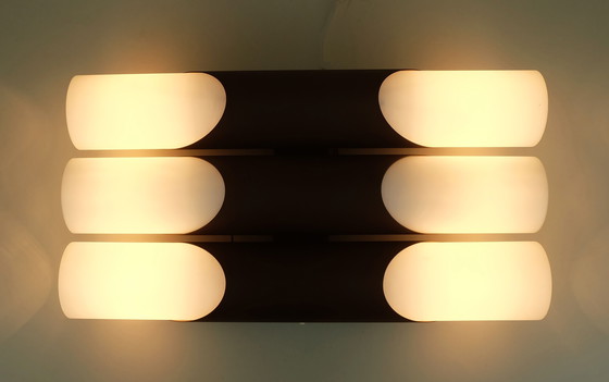 Image 1 of Lámpara de pared con aplique de mediados de siglo, diseño de Klaus Link para Neuhaus-Leuchten, años 60, metal, vidrio satinado