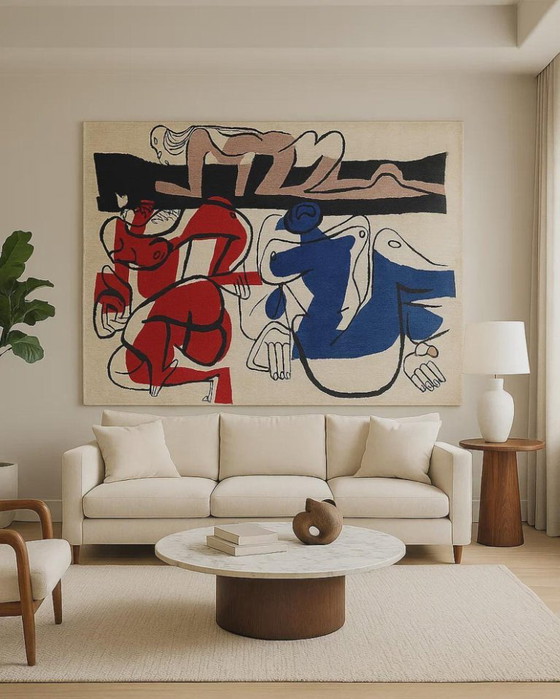 Le Corbusier „Drei Frauen“-Teppich – Handgeknüpfter Wollteppich im Aubusson-Stil (250 x 200 cm) (photo 2 of 10)