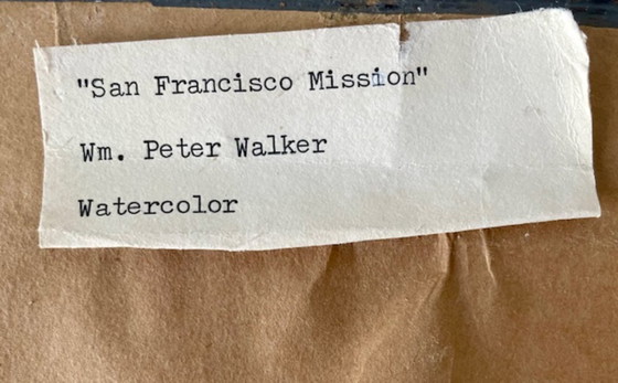 Image 1 of Peter Walker - Watercolor "San Francisco Mission"