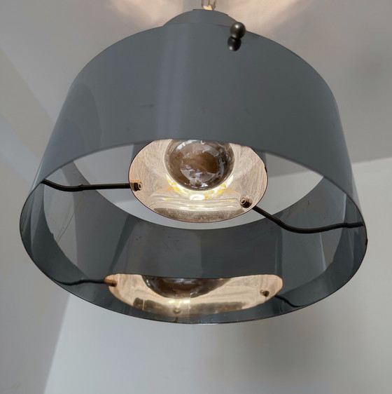 Image 1 of Kronleuchter aus verchromtem Metall italienisches Design der 70er Jahre