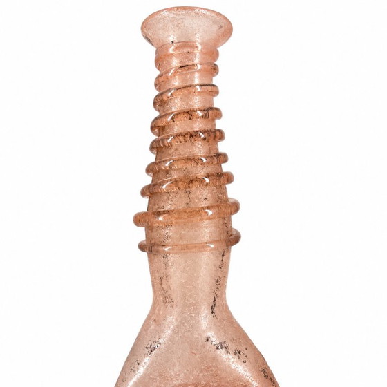 Vaso Murano Scavo, Rosa Salmone, Stile Antico, Italia Anni '60/'70 – Vasi, Glass (photo 4 of 8)