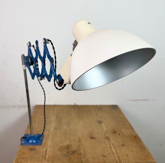 Image 1 of Industrial East German Scissor Lamp from VEB Zweckleuchtenbau Dresden, 1950s
