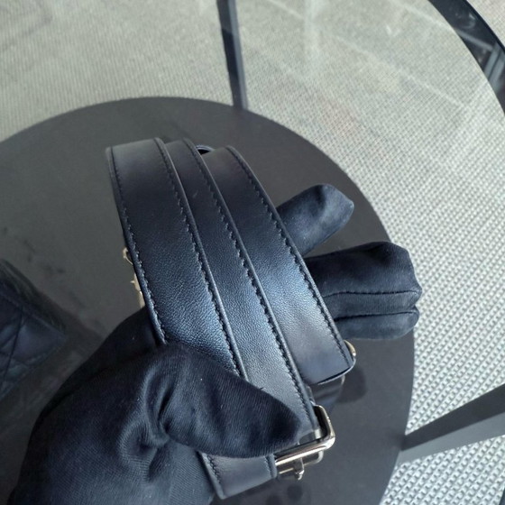 Image 1 of DIOR D-JOY MEDIUM - PELLE DI AGNELLO CANNAGE, NERA, FERRAMENTA DORATA