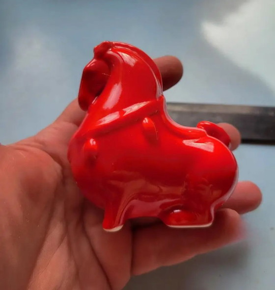 Image 1 of Ensemble de 3 statuettes de chevaux en céramique