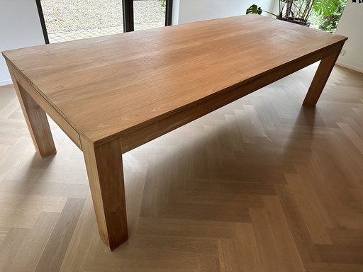 Large oak dining table