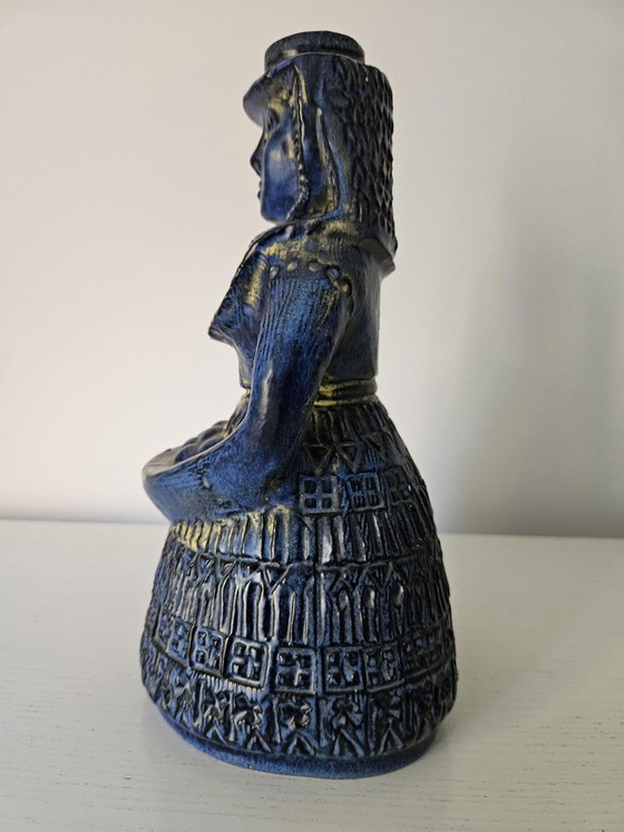Blaue Frau mit Obstkorb Figur von Bay Keramik, Deutschland, 1960er Jahre – Dekorative Objekte, Ceramic (photo 2 of 13)