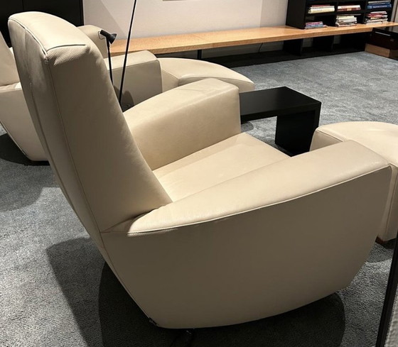 Fauteuil Longa + pouf – Label Van den Berg, Cuir (photo 3 of 5)