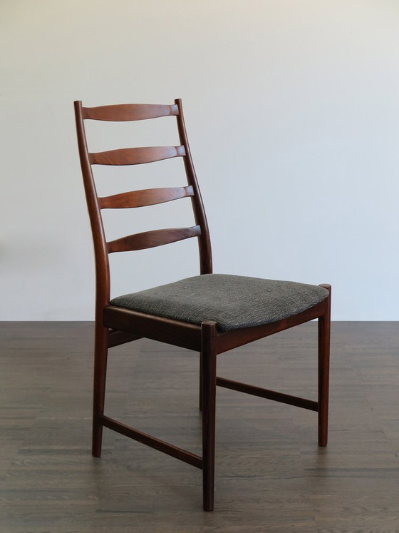 Sedie da pranzo in legno scuro di Arne Vodder, Danimarca, anni '60, set di 2, Mid Century Modern (foto 2 di 16)