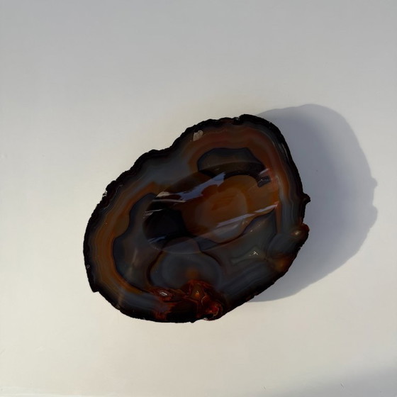 Image 1 of Grande vassoio portagioie in agata brasiliana / Vide-Poche in pietra naturale