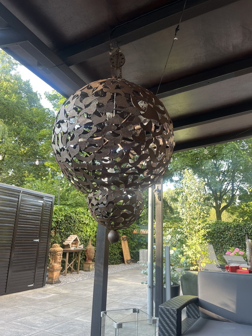 Hand welded large lamp