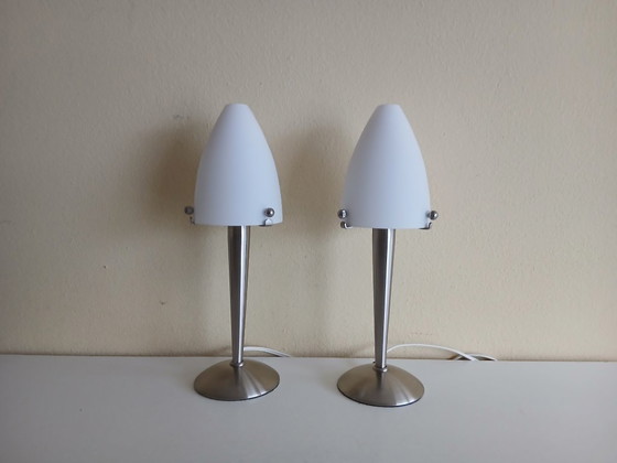 Image 1 of Mushroom Lampjes – Bedlampjes – Trio Leuchten – Vintage