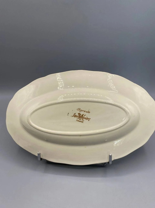 Piatto ovale vintage per salse – Agreste Decor – Sarreguemines Francia – anni '50-'70 – decoratieve objecten (photo 2 of 3)