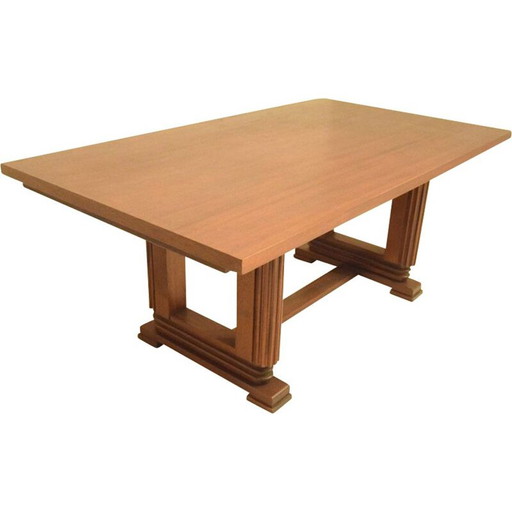Vintage Art Deco mahogany table by Maxime Old Moderniste, 1930