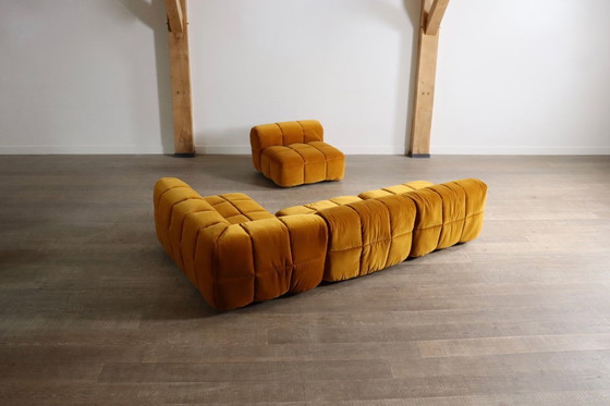 Image 1 of Arflex Strips Sofa By Cini Boeri In Velvet, Italy 1968