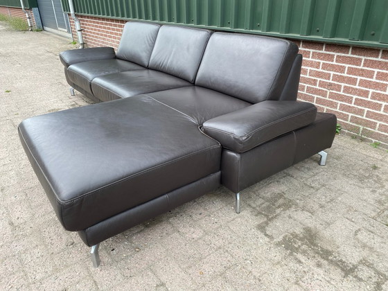 Image 1 of Henders and Hazel Napels hoekbank van bruin leer – Premium loungecomfort – Gratis levering