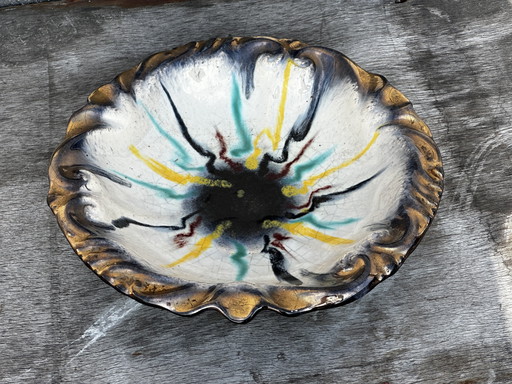 Centre de Table / Vide Poche Céramique Vintage West Germany D 27 cm
