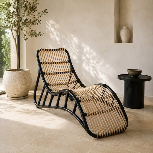 Limited Edition IKEA NIPPRIG rotan ligstoel | 2015 | Nike Karlsson-collectie – chaises longue, Rattan
