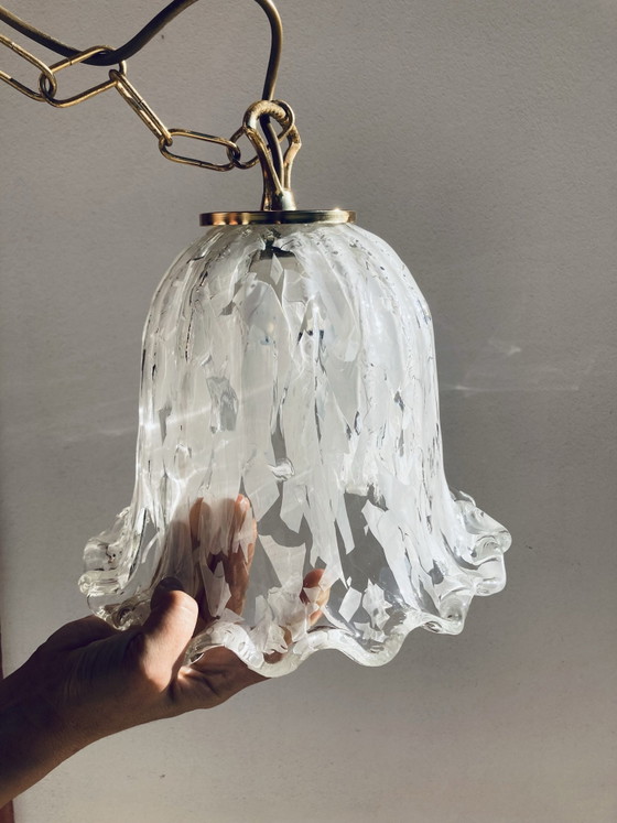 Vintage La Murrina Murano Glass Pendant Light, Pendant lamps, Metal, Transparent (photo 11 of 11)