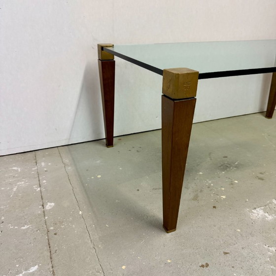 Peter Ghyczy design salontafel messing glas 1970 – Wood, Vintage (photo 8 of 9)