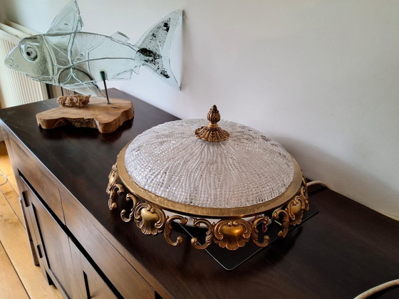 Image 1 of Beautiful vintage German ceiling lamp, Hollywood Regency style j60/70