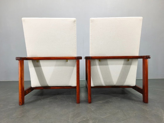 Image 1 of Pair of Mid-Century Pine Lounge Chairs, Czechoslovakia 1970s