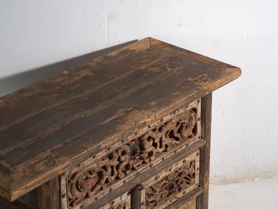 Consola china antigua con calados tallados – China, c. 1900 – Wood (photo 19 of 40)