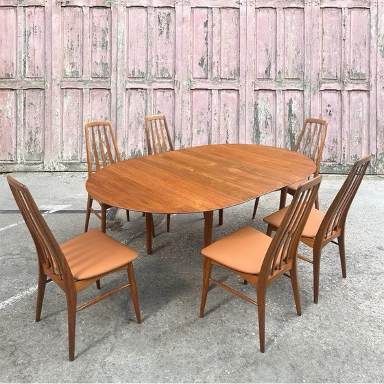 Set aus 6 Stühlen von Niels Koefoed, 1960, Henning Kjaernulf, Esszimmerstühle, Holz, Braun (Foto 13 von 13)