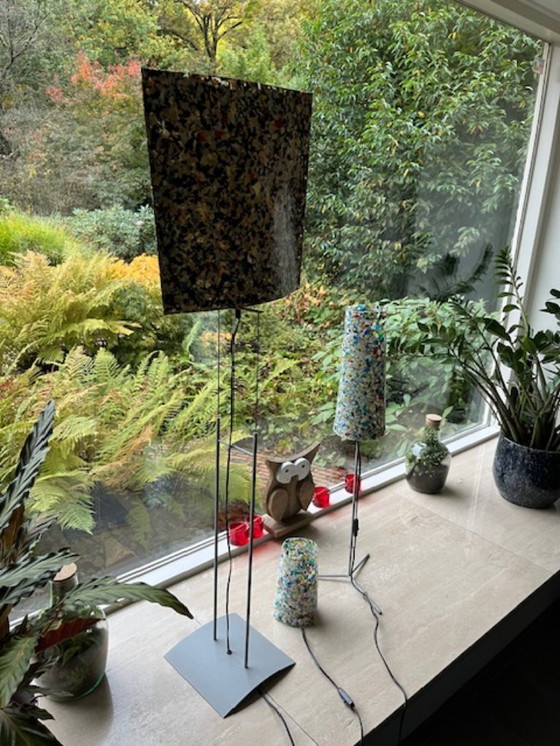 Image 1 of Design lamps with shades made from recycled materials