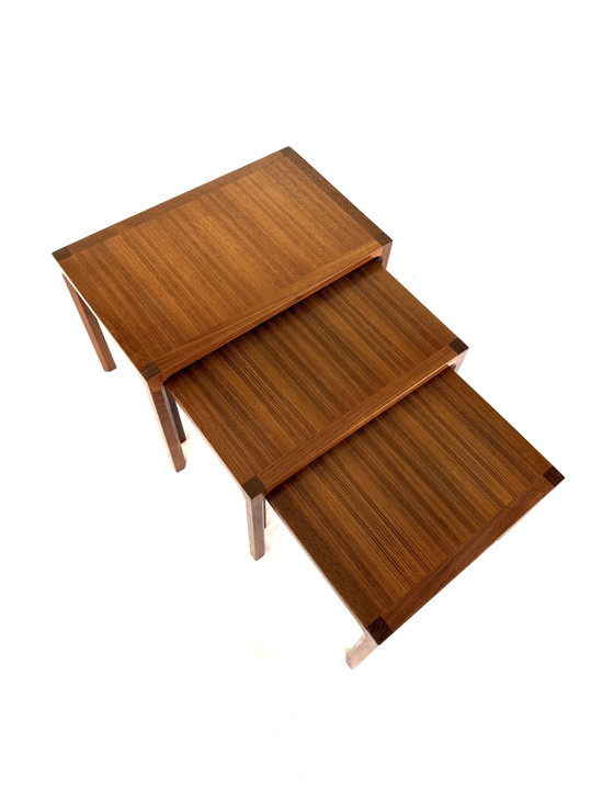 Image 1 of Vintage teak nesting tables, Kai Kristiansen ‘60