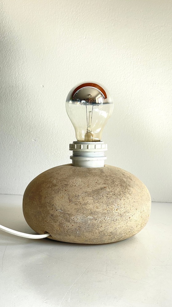 Image 1 of LAMPE Galet en PIERRE Naturelle VINTAGE