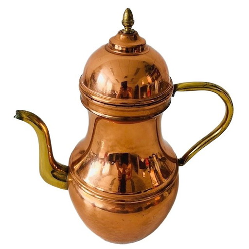 Vintage teapot copper and brass