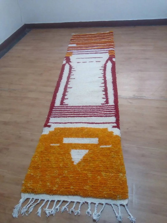 Tappeto runner - stile intrecciato a mano dal Marocco - 296 x 70 cm – Tappeti, Wool, Cotton, Modern (photo 2 of 7)