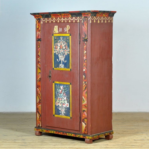 Deutscher Hochzeitsschrank, datiert 1850