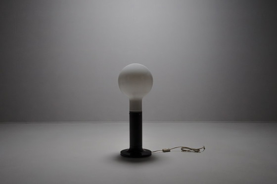 Image 1 of Stehlampe im Weltraumzeitalter aus Glas und Metall von Temde Leuchten, Schweiz, 1960er Jahre