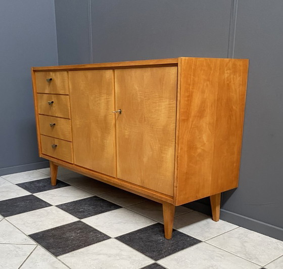 Image 1 of Wood sideboard 1960s 4 drawers and 2 doors