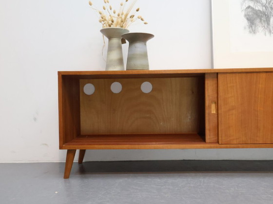 Image 1 of Buffet vintage en placage de teck avec pieds inclinés