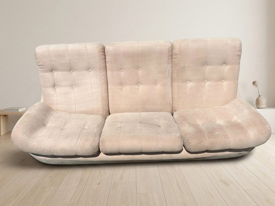 Atlantis Sitzgruppe, Space Age Polstersofa & Lounge-Sessel von Jitona, 1970er Jahre, Tschechoslowakei (photo 4 of 13)
