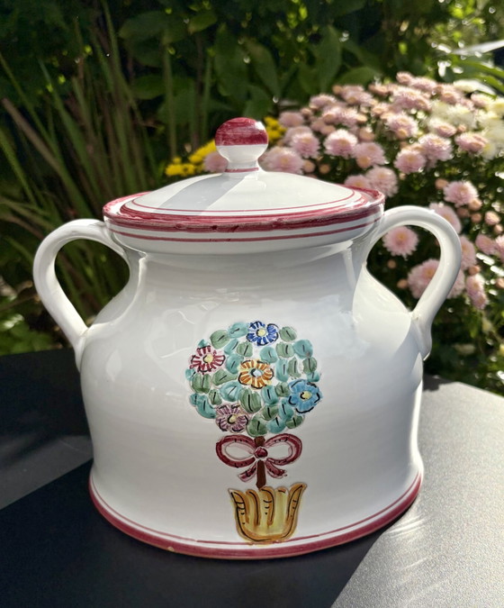 L'Antica Deruta Italian Ceramic Set – Large Jug & Lidded Jar – Decorative Objects (photo 2 of 9)