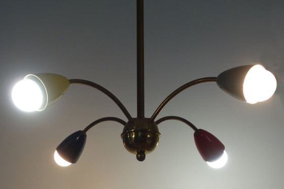 Image 1 of Sputnik kroonluchter met 4 armen, jaren 60