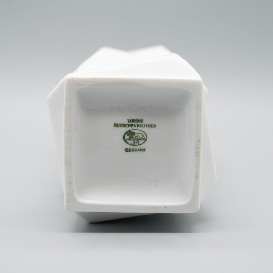 Image 1 of HUTSCHENREUTHER Chic Biskuitporzellan ARCHAIS 4× Vasen-Set Heinrich FUCHS Op Art