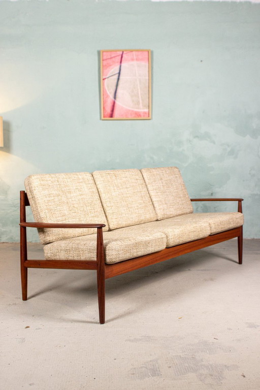 Canapé vintage en teck Grete Jalk France and Son, milieu du siècle