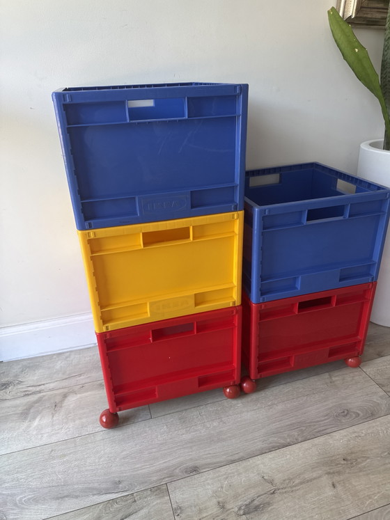 Vintage IKEA MÅRD Opbergboxen – Set Van 5 – Armadi contenitori, Plastic (photo 4 of 14)