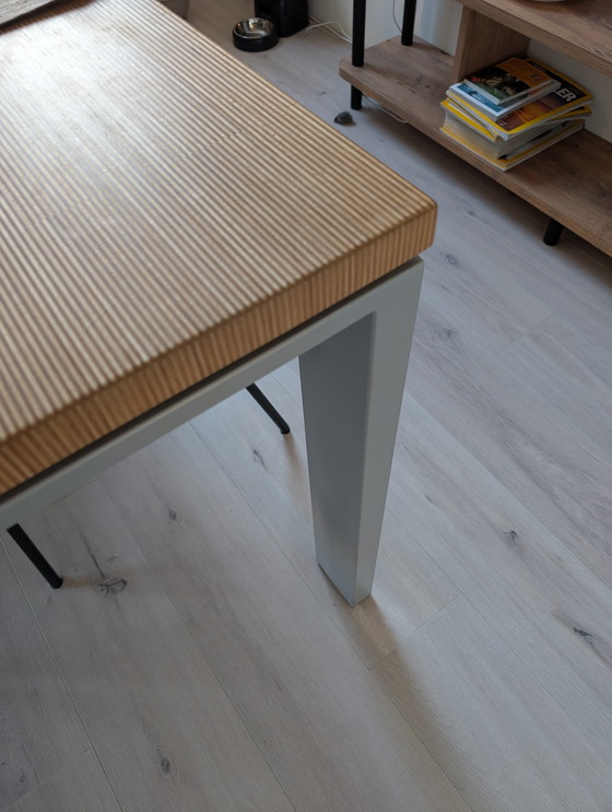 Image 1 of Solid glued wooden table with custom-made base