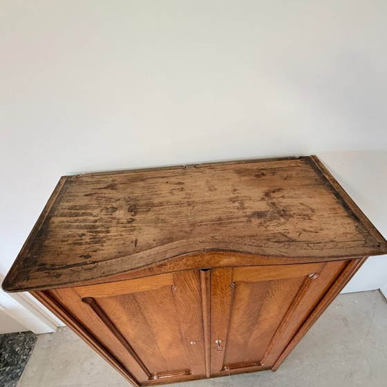 Antieke Eiken Biedermeier Meidenkast met Authentiek Pennenrek – Kledingkasten, Wood, Vintage (photo 10 of 15)